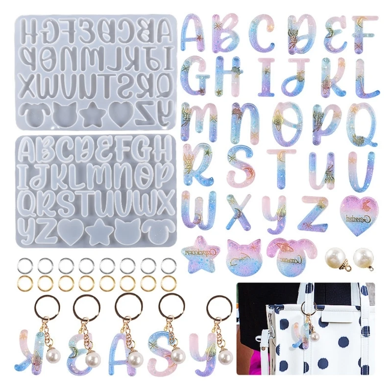 

Cute Letter Silicone Mold DIY Earring Necklace Keychain Pendant Molds Super Glossy Animal Epoxy Resin Casting Mold