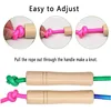 5M Rainbow Long Rope Group Skipping Children Students Speed -Fit Jump With Anti-Slip Handle School Elementary Outdoor Sports 5