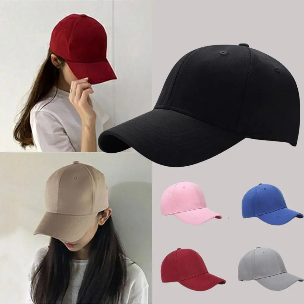 

Unisex Simple Solid Color Baseball Caps Spring Summer Outdoor Adjustable Casual Hat Sun Protection Hat Snapback Caps Casquette