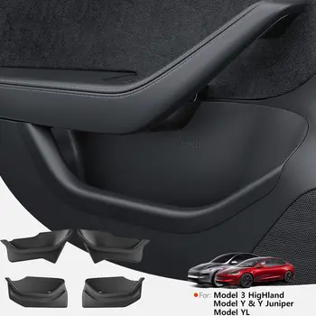 YZ For Tesla Model Y 3 YL Juniper Highland Car Door Side Storage Box Door Organizer Tray Trash Can Accessories