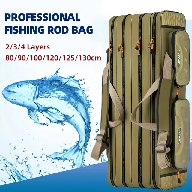 80/90/100/120CM/130CM Fishing Bag Multifunctional Fishing Rod Reel Lure Pole  Storage Bag Case Fishing Gear Tackle 2/3/4 layers - AliExpress