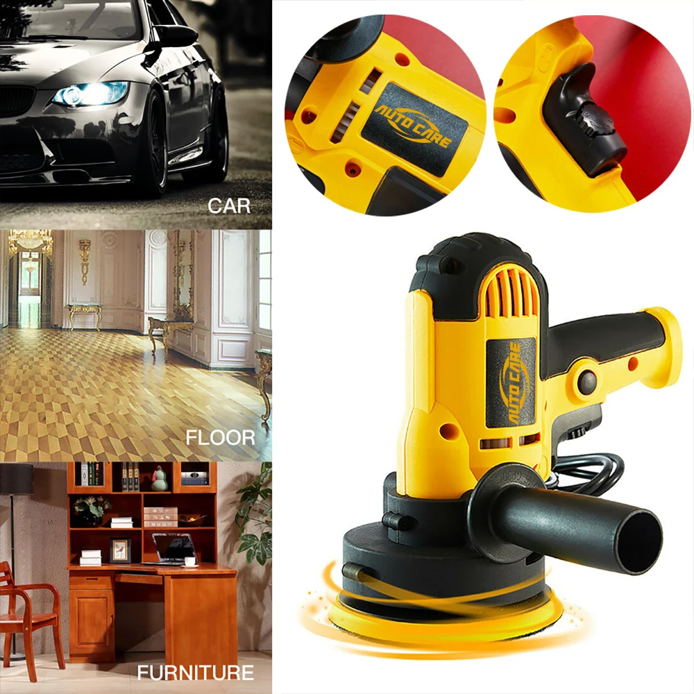 220V 600W Electric Car Polisher Machine 3500rpm Auto Polishing Machine Sander Small Portable Polish Waxing Tools car polisher,automotive orbital sander