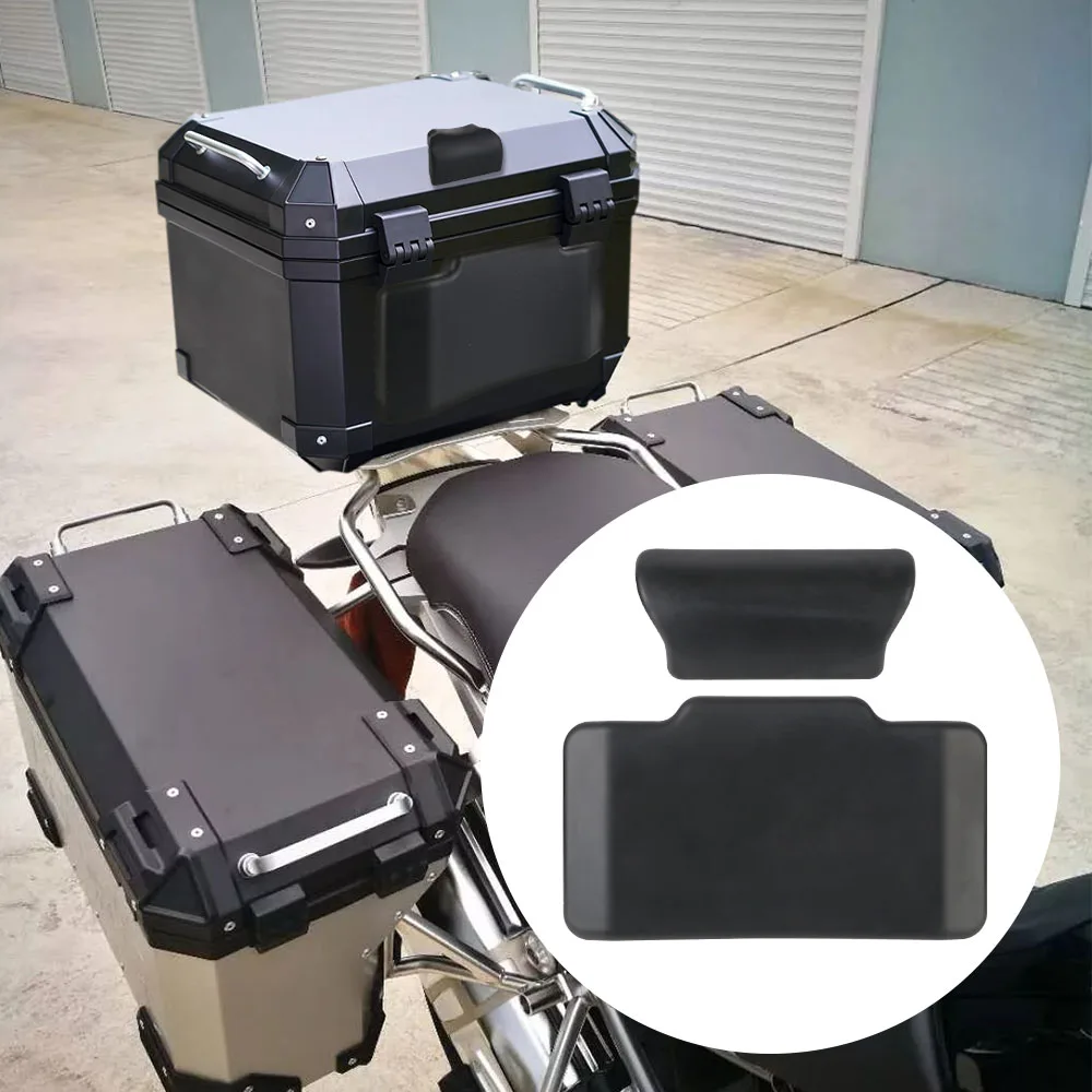 Black Synthetic Leather Motorcycle Passenger Backrest Pad