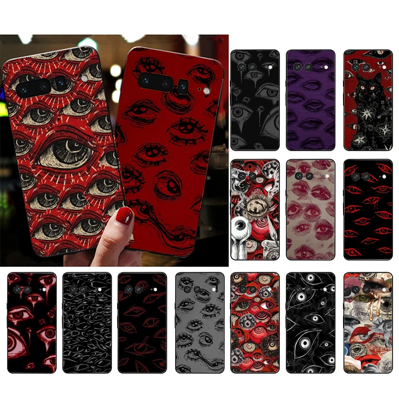 Scary Face Eyes Phone Case with Spooky Design