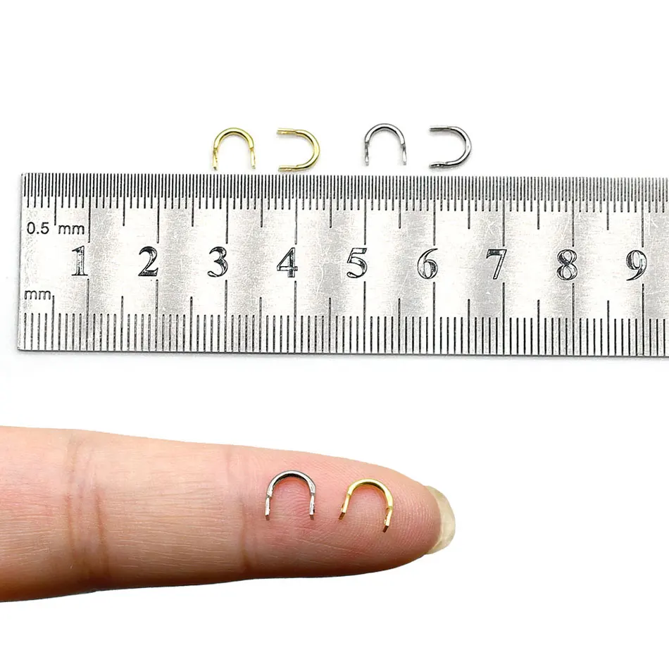 MNFT 50Pcs Messing Angeln Gabelkopf Einfach Spin Spinner Gabelkopf Angeln Löffel Spinnerbait Locken Zubehör DIY Machen Angelgerät – Detail 4