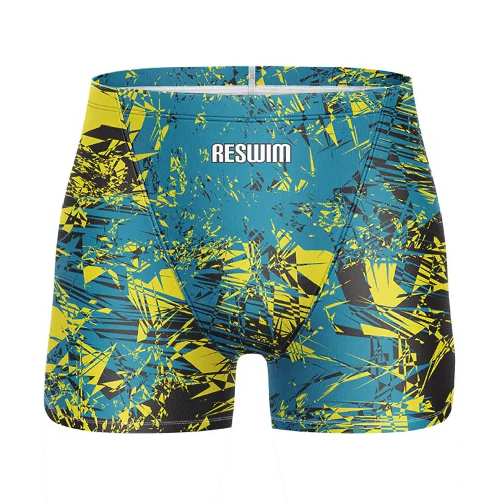 Summer Men's Swim Jammer Endurance Athletic Training Swimsuit Beach Swimming Trunks For Swimwear Jammers Tight Surf Shorts