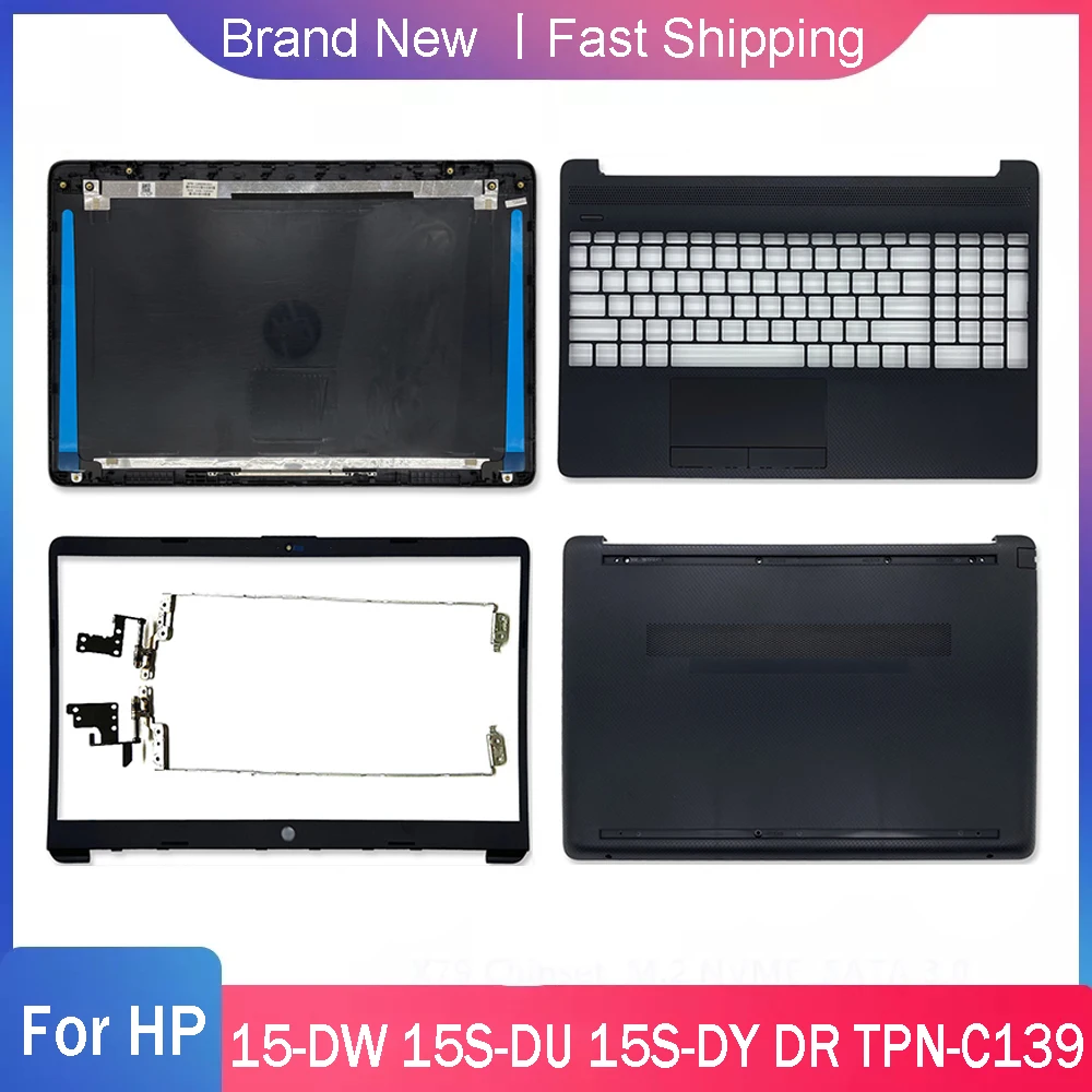 Nuova Custodia Inferiore Per Hp 15-Cs 15-Dw 15S-Du 15S-Dy 15S-Dr Tpn-C139 250 G8 Laptop Lcd Cover Posteriore Cornice Anteriore Poggiapolsi Cerniere Su