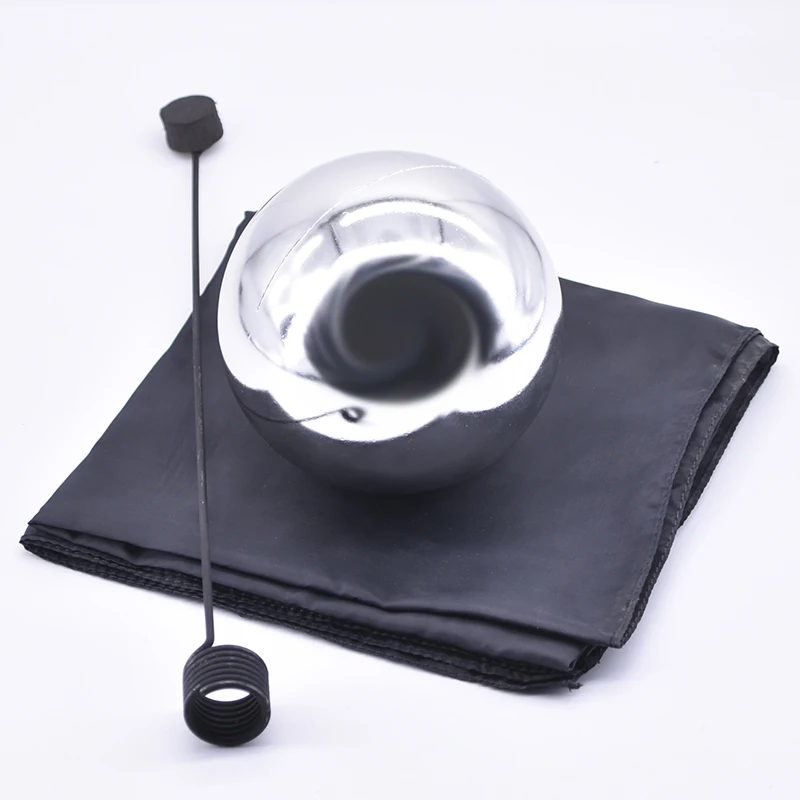 

Zombie Ball With Foulard,Medium (Silver color ,Diamter 12cm) Floating Magic Tricks Magician Stage Gimmicks Illusions Prop Magia