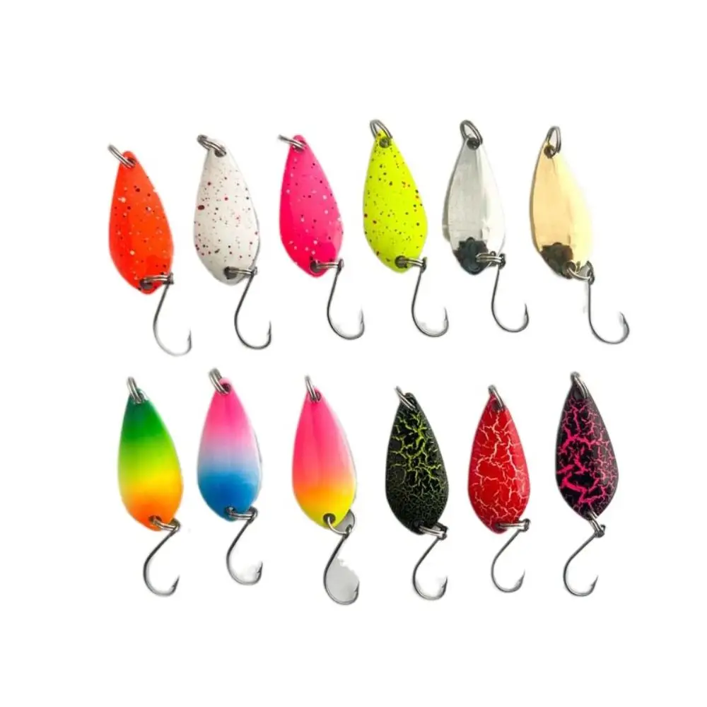 Artificial Bait Trout Spoon 1.8g 29mm Metal Fishing Lure Copper Spoon Lure For Trout Perch Pike Salmon Chub