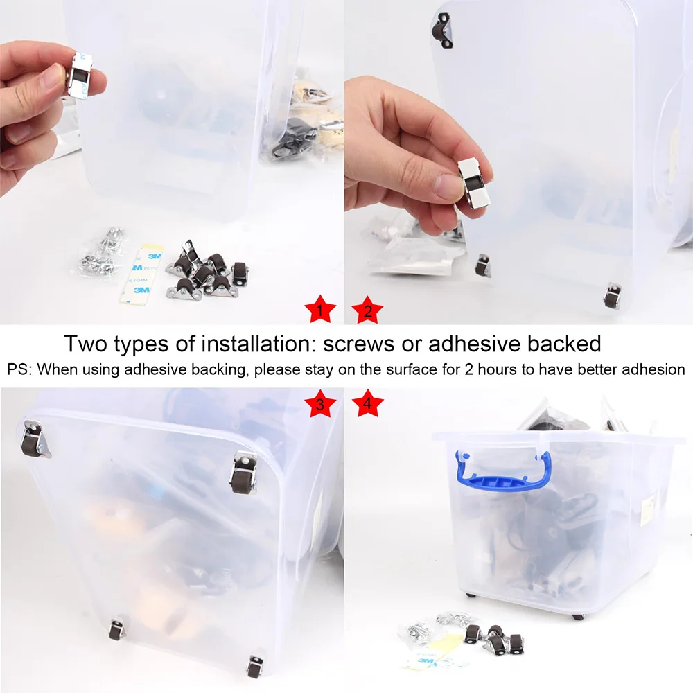 Furniture Casters 0.5 inch Small Low Profile Soft Rubber Rolling Mini Rigid Silent For Cart Drawer