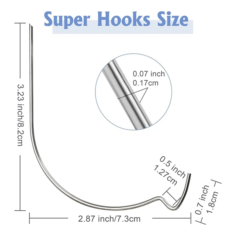 20PCS Picture Hangers For Drywall, Stainless Steel Super Hooks, Wall Hooks For Hanging,Picture Hanging Kit, Picture