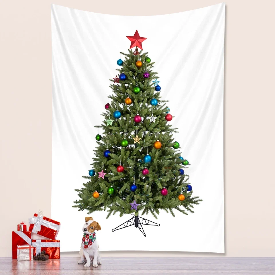 Christmas Tree Tapestry Wall Tapestry Bohemian Decorative Mattress Bedroom Home Decoration New Year Party