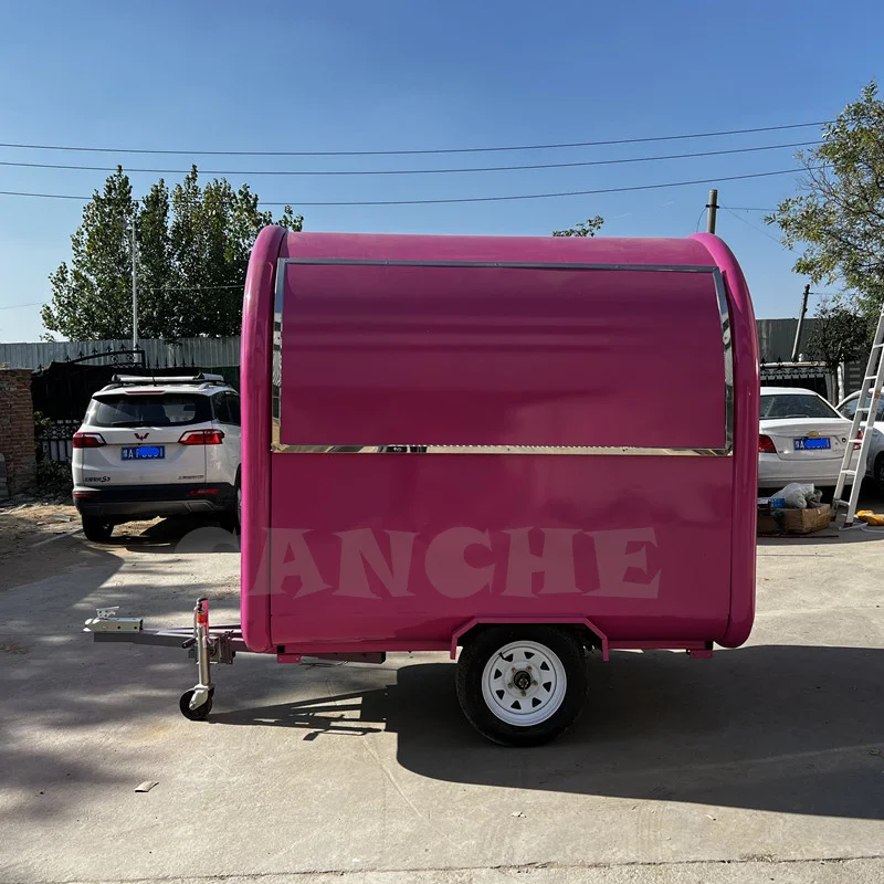 

UK standard hot sale 304 stainless steel airstream mobile home camping rv food cart/ ice cream food trailer traction truck