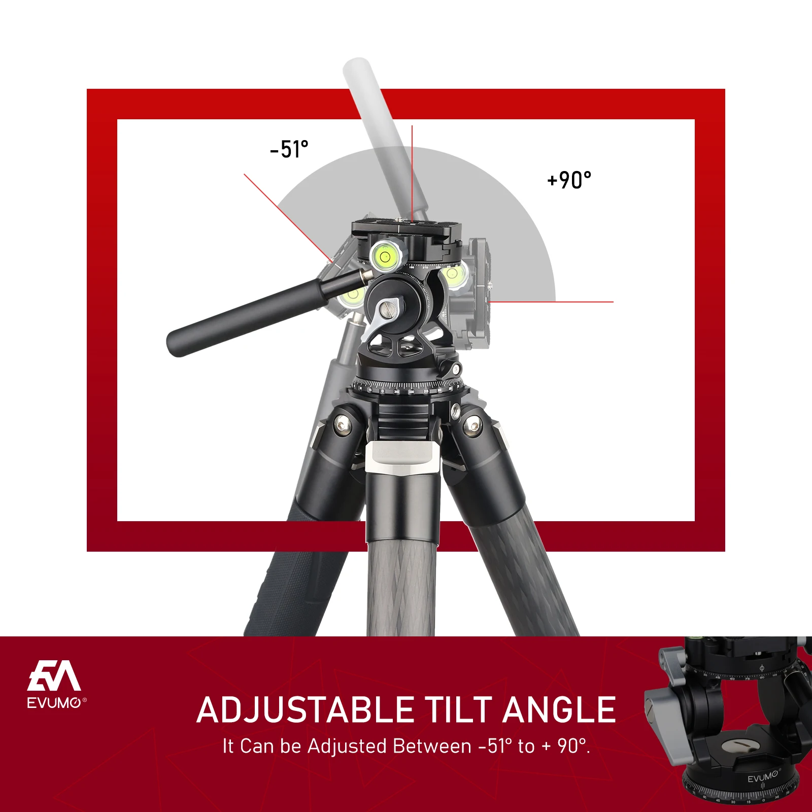 Video Hydraulic Head-80&deg;+90&deg; Video Ttipod Head 360 Panoramic Vlog Universal Ballhead For Tripod Monopod