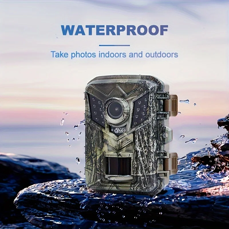 Mini Trail Camera, HD Game Hunting Camera Motion Activated with IR Night Vision Waterproof Video Cam for Wildlife Scouting Hunti 2