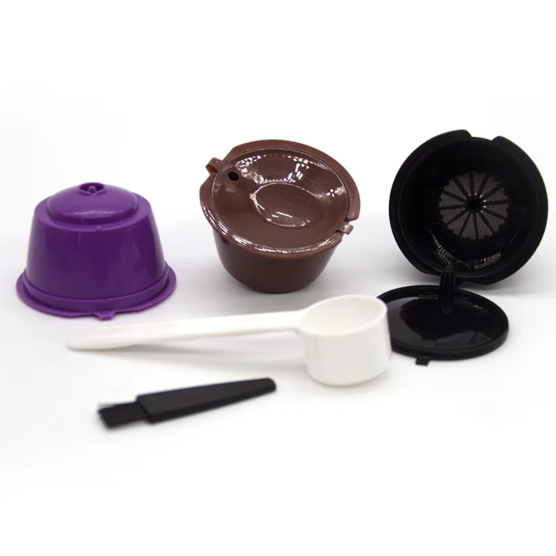Capsule Ricaricabili Per Capsule Di Caffè Nescafe Dolce Gusto Filtro Riutilizzabile Con Spazzola A Cucchiaio Cialde Di Caffè Di Alta Qualità