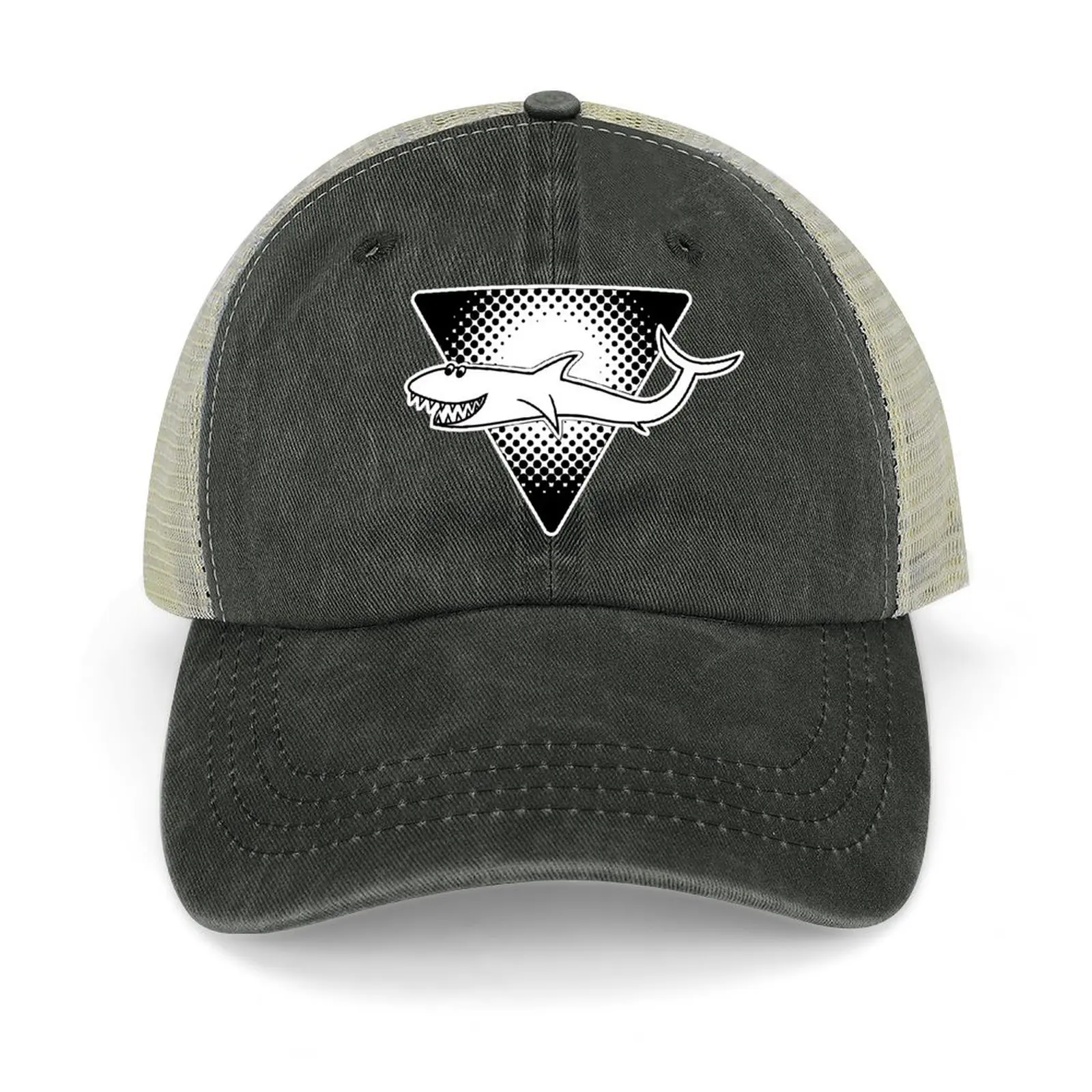 

Retro Shark Logo - Black Cowboy Hat Hat Baseball Cap Golf Cap Golf Hat beach Boy Child Women's