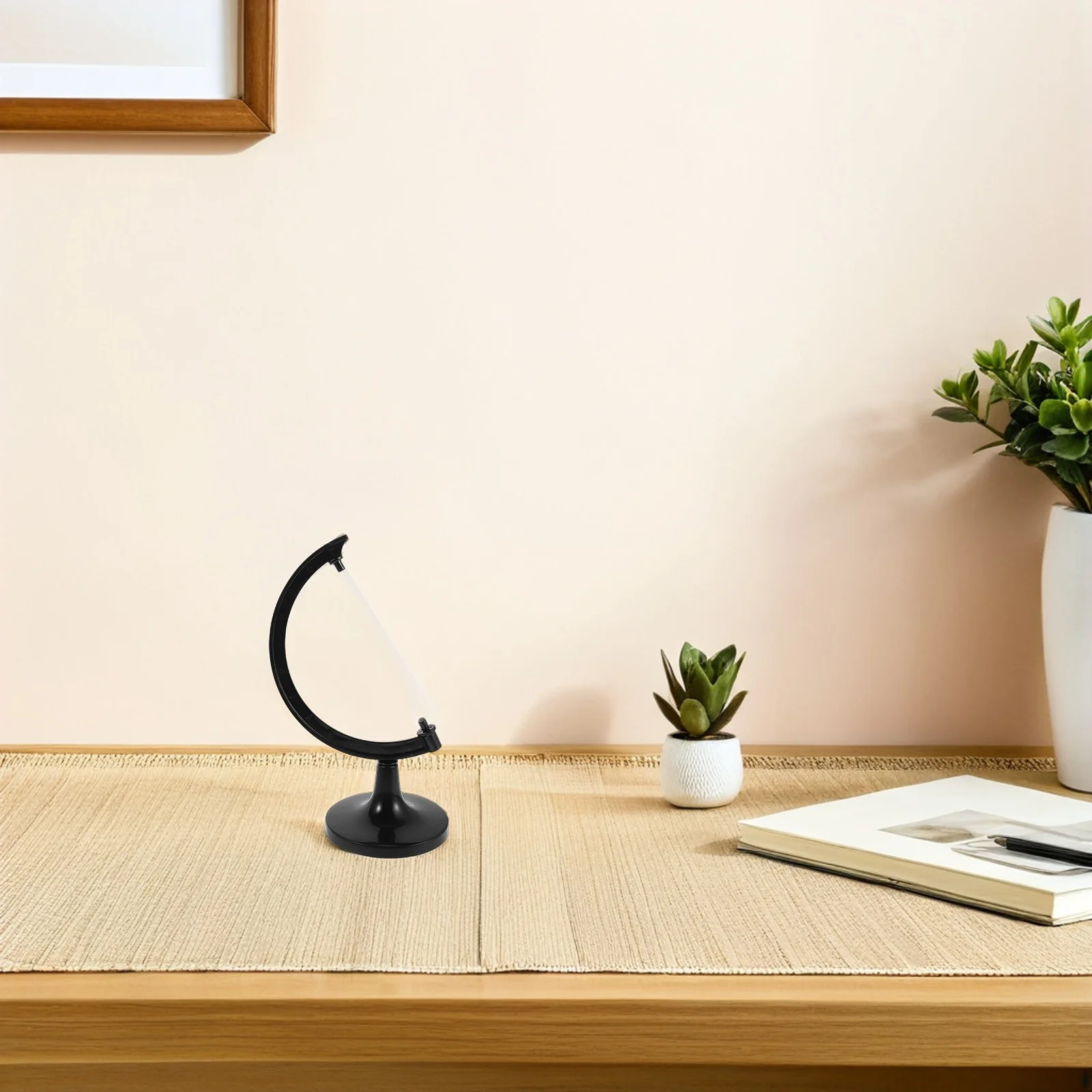 5.5인치 지구본 스탠드 - 지리 학습을 위한 플라스틱 데스크탑 받침대 교체품 - 부드럽고 안전한 디자인 교실 사무실용