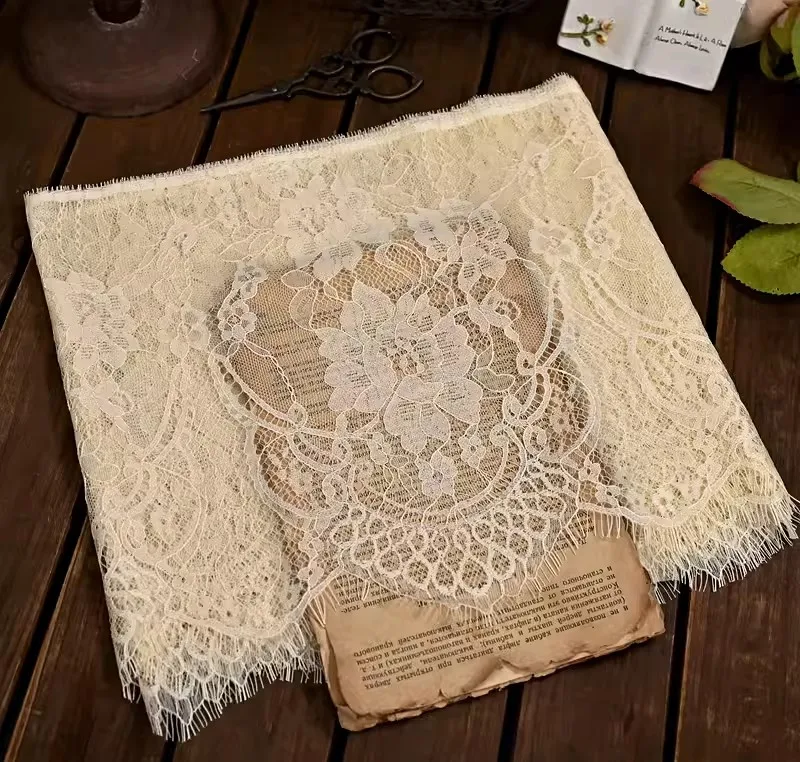 Lace Fabric lace fabric lace sewing supplies lace sewing accessories lace decoration lace accessories lace garment accessories 3 M/lot France Eyelash lace trim Underwear sewing fabric DIY wedding decoration decorative lace for garments