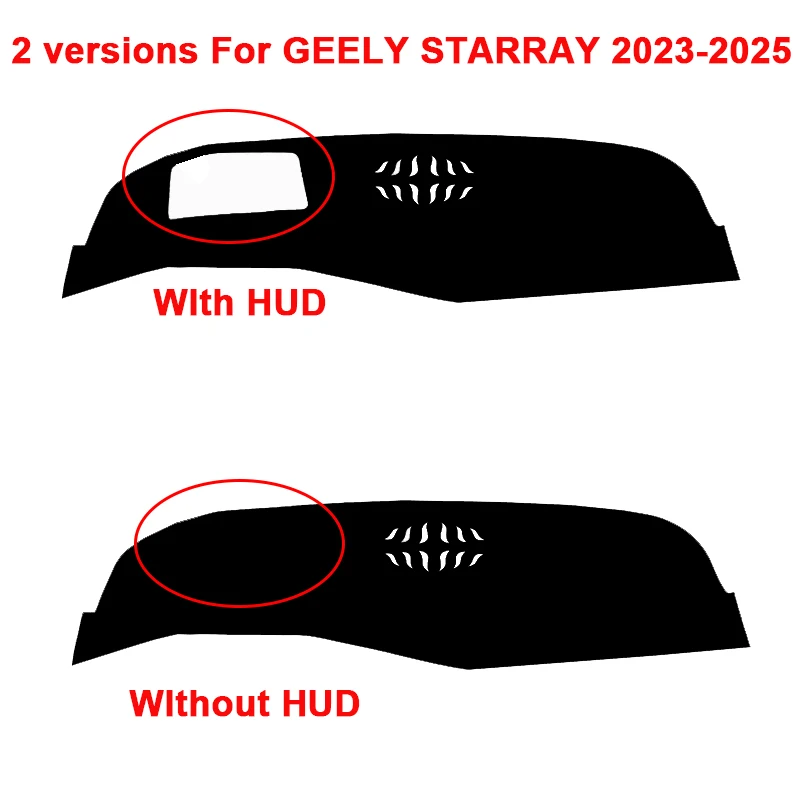 Tapis De Protection Pour Tableau De Bord Geely Starray 2023-2025 – Bord Rouge Ou Noir – Polyester, Coupe Précise