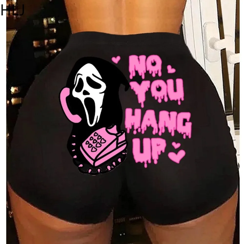 

Сексуальные штаны HLJ с принтом, спортивные шорты с эффектом пуш-ап для фитнеса, женские шорты для ночного клуба, модная женская уличная одежда Y2K