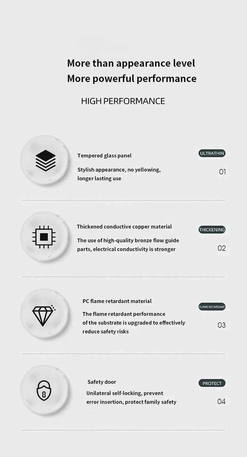 gold glass USB wall socket UK standard