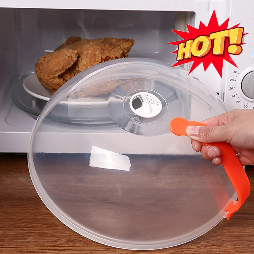 Microwave Food Cover microwave food cover microwave dust cover Heat-resistant Food Splatter Guard Microwave Oven Pan Lid Plate Stove Cover Transparent Anti-Splash