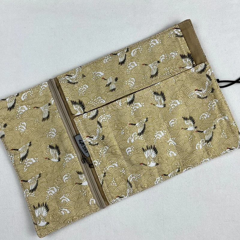 연필 가방, 레트로 롤러 블라인드 펜 가방, 펜 보관 문구 가방, 펜 박스, 펜 커튼, 대용량 펜 가방