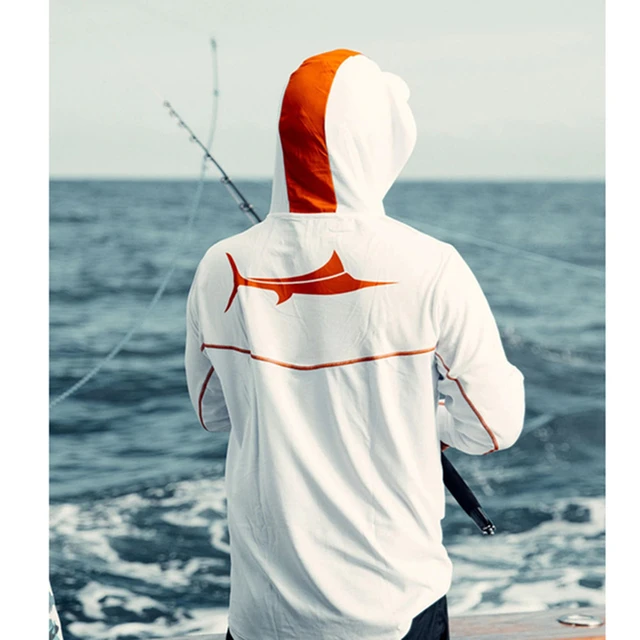 Fishing Shirt UPF 50+ Hooded Fishing Clothes Men Face Cover Hoodie Sun  Protection Mask Jersey Breathable Camisa De Pesca - AliExpress