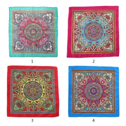 Hip Hop Cotton Multi-Purpose Bandana Square Scarf Colorful Paisley Printed Headband Wrap Handkerchief for Women Men