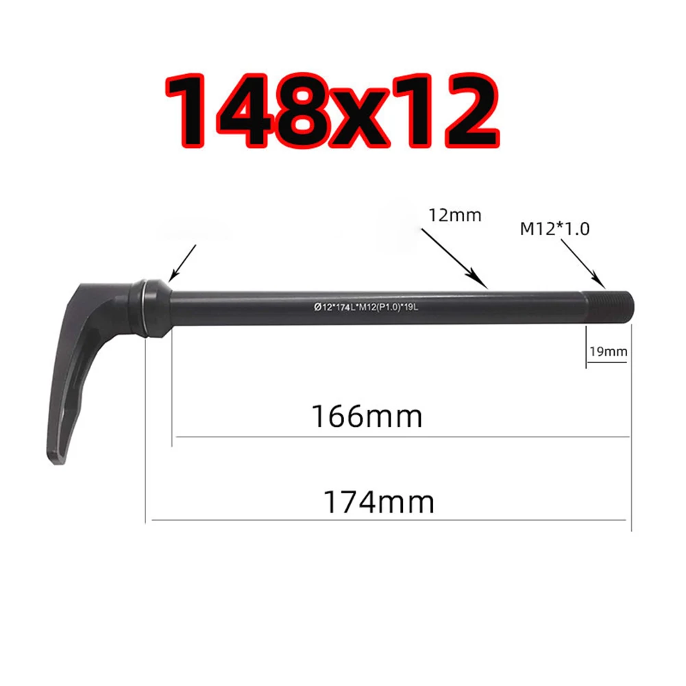 For BMC CUBE Thru Axle Lever Bike Spare 1 X 100/142/148x12mm 1pc 40-80g Accessories Aluminum Alloy Black For Boost