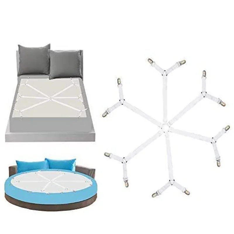 Bed Sheet Holder Bed Sheet Clips Sheet Clips 12 Clips Elastic Bed Sheet Grippers Belt Fastener Non-Slip Strap Mattress Clip Fasteners Cover Blankets Grippers Organize Gadget