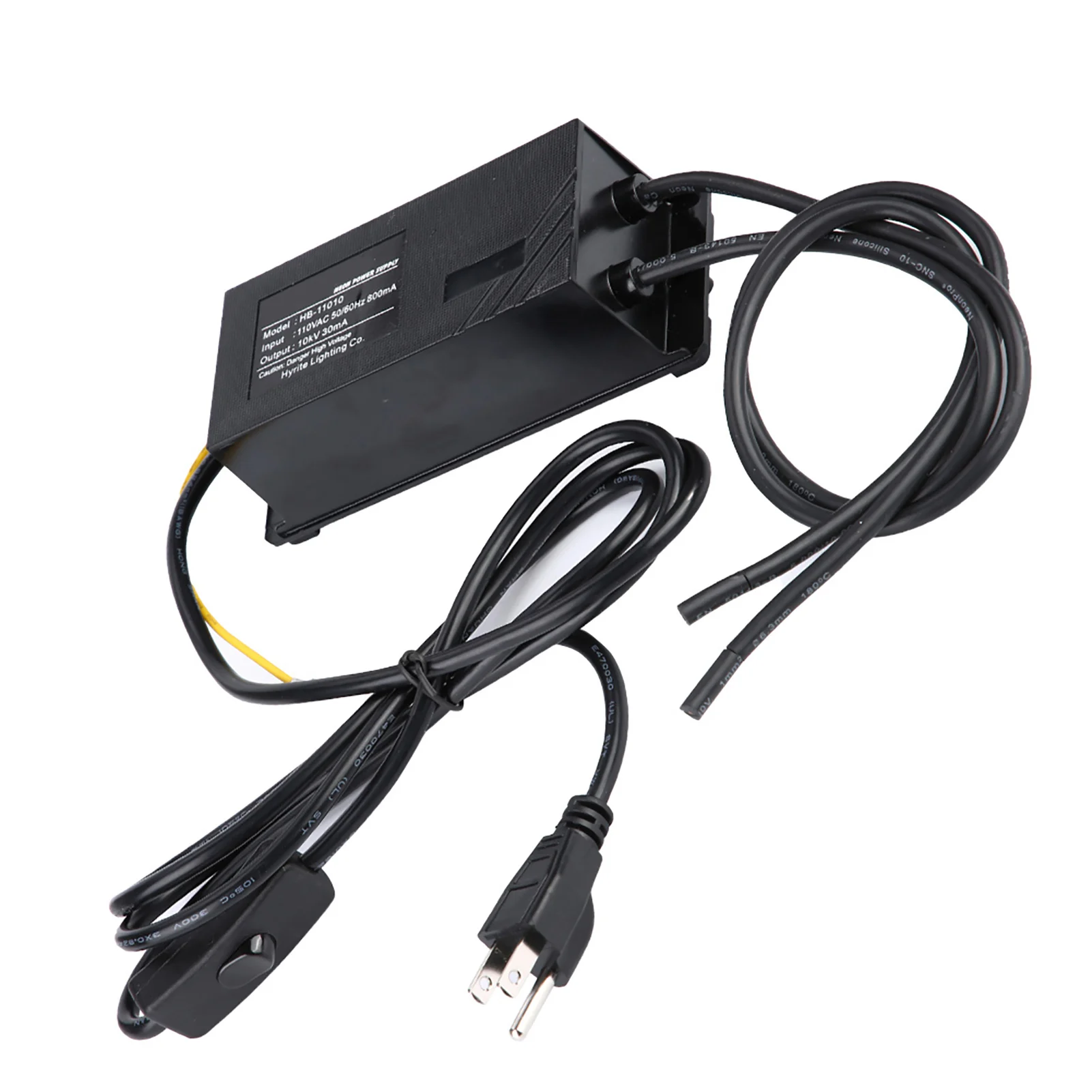 10KV 30mA 블랙 네온 전자 변압기 전원 공급 장치 정류기 키트 미국 플러그 110V