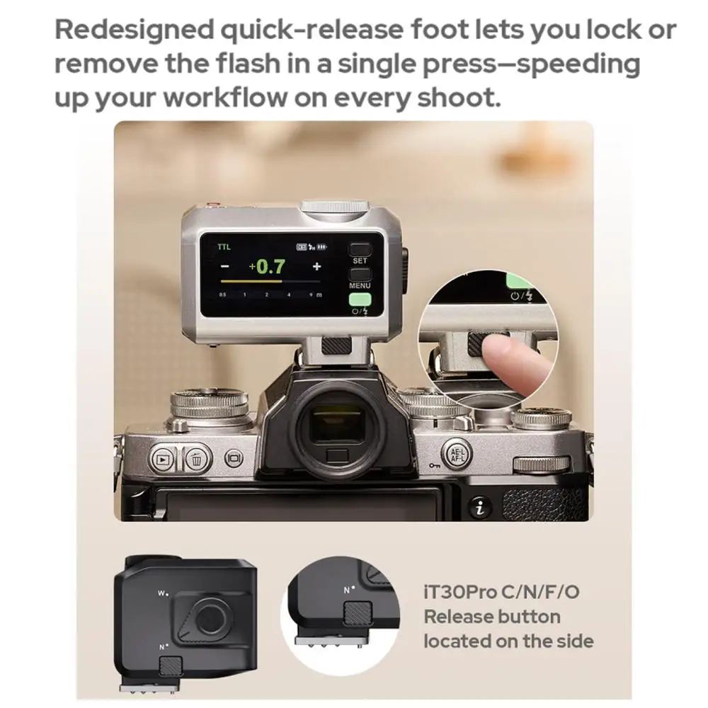 Godox iT30 Pro Camera Flash 2.4G Wireless Pocket Flash Light TTL HSS with Godox