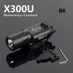Enhanced Tactical LED Flashlight with Strobe and Constant/Momentary Modes (X300 Ultra Black)