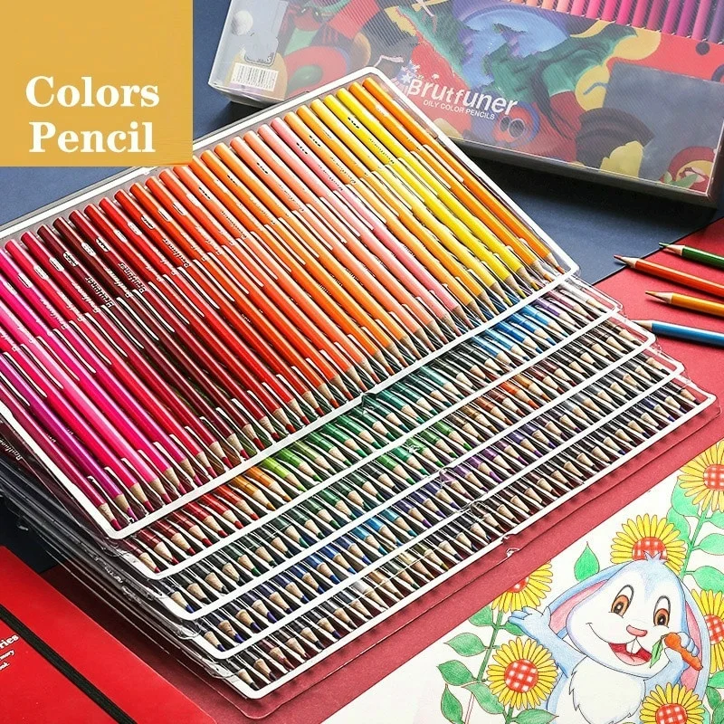 

48/72/120 Colors Professional Oil Pencils Set Artist Painting Sketching Wood Pencil School Art Supplies
