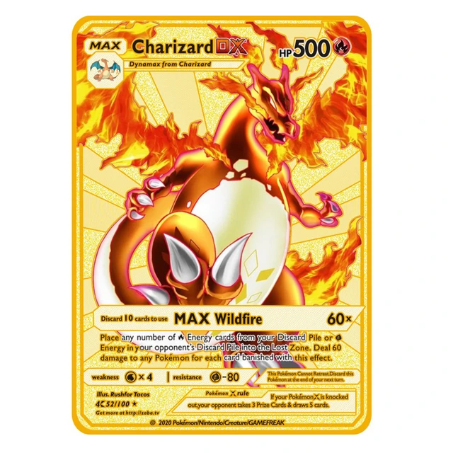 English Pokemon Card Gold Original Mew  Pokemon Card Rainbow Charizard -  English - Aliexpress