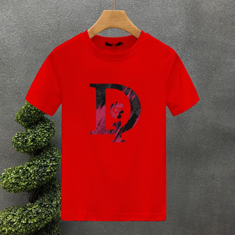 Neues Design, hochwertiges Marken-T-Shirt mit Buchstabendruck, Haruku, 100 % Baumwolle, für Herren, O-Ausschnitt, kurzärmelige Top-T-Shirts_voghion.com