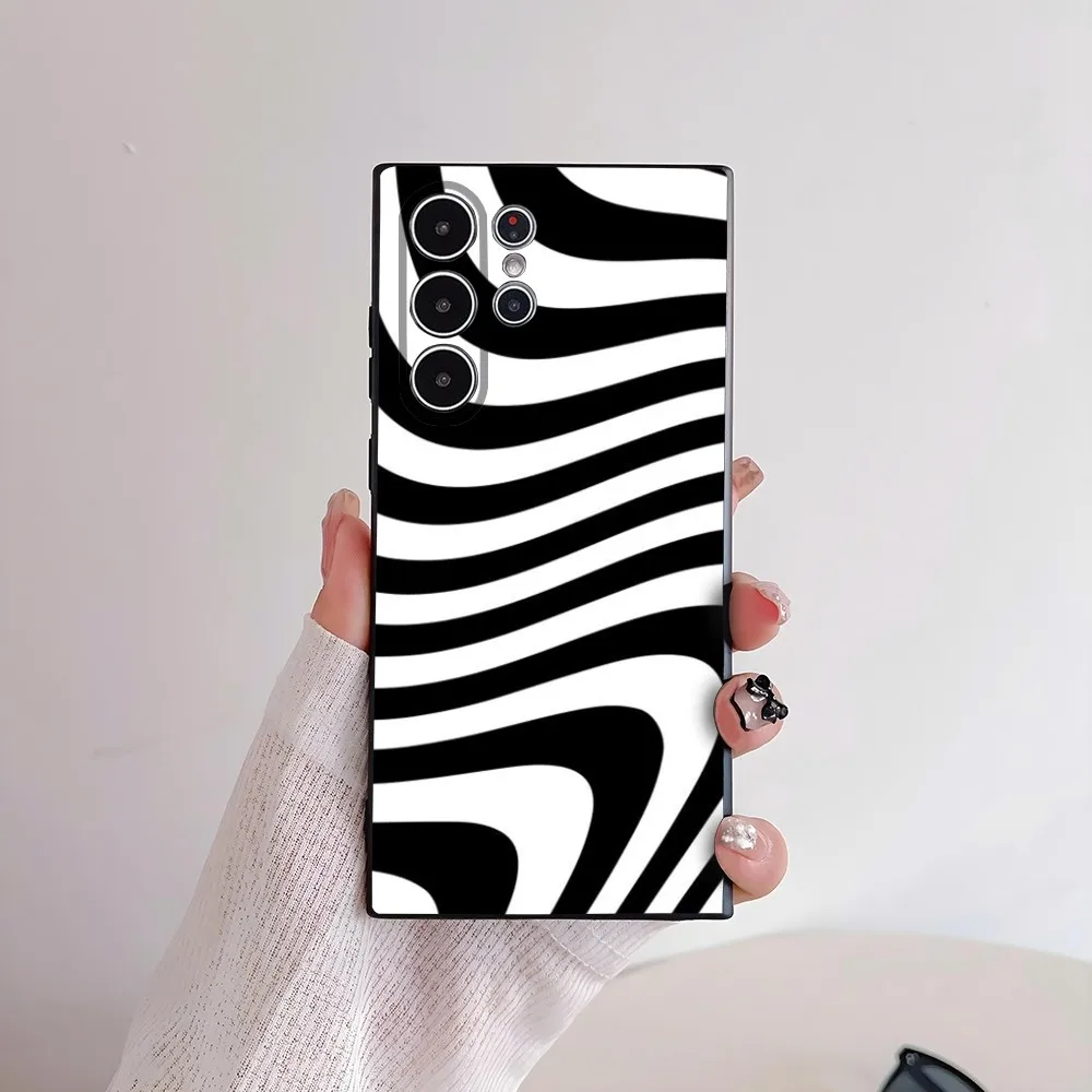 Luxus Zebra Streifen Kunst Handyhülle für Samsung Galaxy S25 S24 S22 S23 Ultra S21 S20 Plus Frosted Non-Slip Full Cover Soft Case – Detail 9