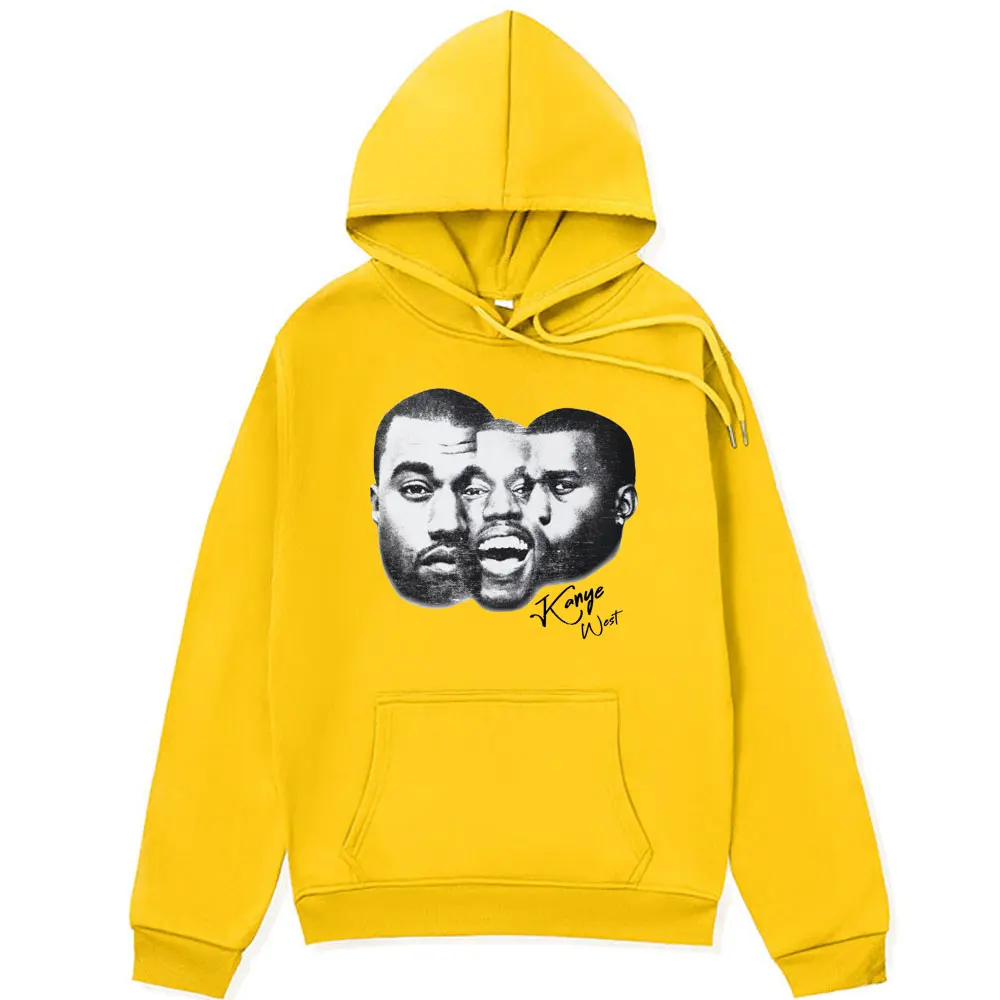 Rapper Kanye West Graphic Hoodie Men Women's Fashion Trend Sweatshirt Hip Hop Vintage Oversized Pullover Hoodies Y2k Clothes