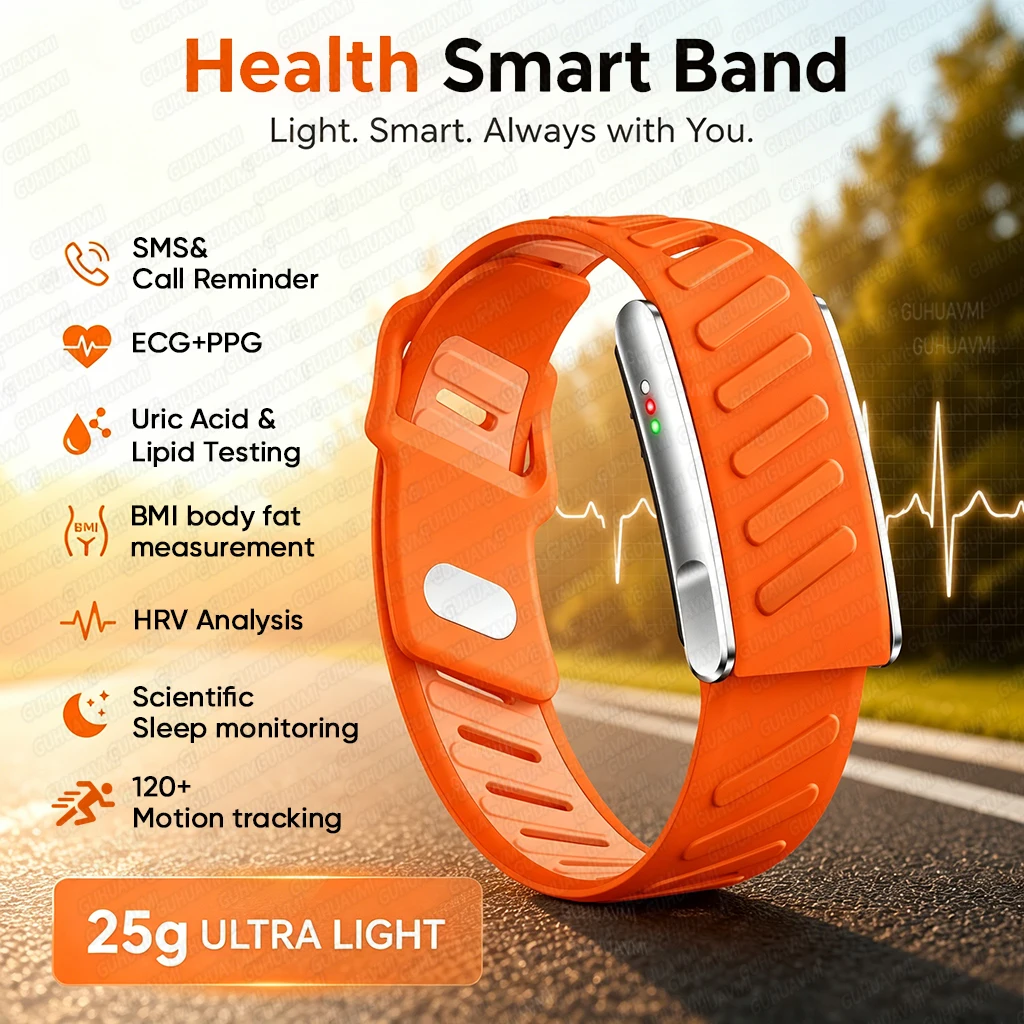 Nouveau bracelet intelligent sans écran, moniteur de santé ECG+PPG, fréquence cardiaque, pression artérielle, étanche 3ATM, montre connectée de sport 1 Nouveau bracelet intelligent sans écran, moniteur de santé ECG+PPG, fréquence cardiaque, pression artérielle, étanche 3ATM, montre connectée de sport 1