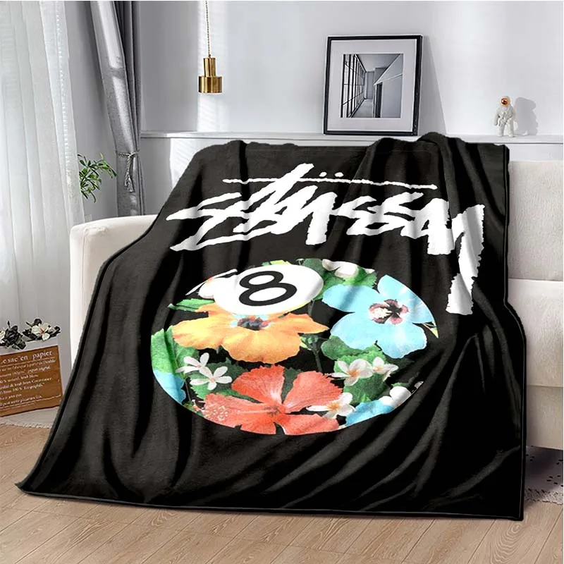 Trendy Street Sports Fashion S-Stussy Soft Flanella Coperta Per Bambini E Adulti Regalo Divano Viaggio Campeggio Coperta Per La Casa