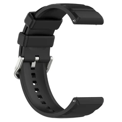 Premium Silicone Adjustable Smartwatch Replacement Band Strap Bracelet (Black)