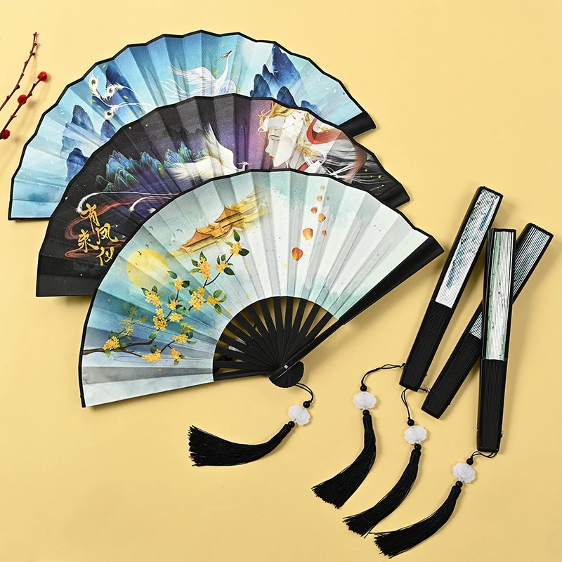 Portable Bamboo Folding Fan Decorative Fans Photo Props Wedding Party Home Decor Crafts Gifts Creative Female Dance Supplies folding fan portable fan hand fan