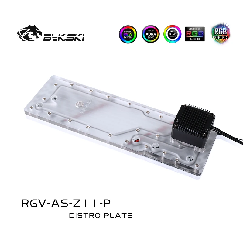 Uso Acrilico Del Carro Armato Di Bykski Per Il Caso Del Computer Di Asus Rog Z11/3Pin 5V D-Rgb/Soluzione Combinata Del Canale Dell'Acqua Della Pompa D