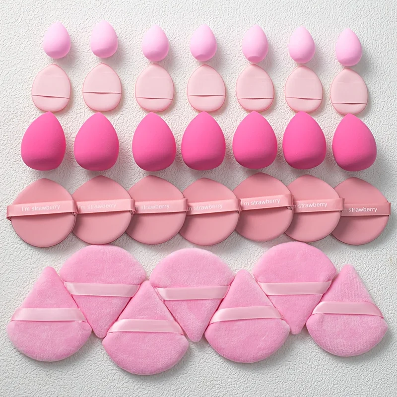 35Pcs Pro Sponge Set-Hydrophilic Latex-Free Blenders for Foundation/Concealer/Contour | Pore-Blurring Travel Kit All Skin Types
