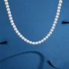 Pearl Necklace Men Simple Handmade Strand Bead Necklace 2026 New Trendy Men Jewelry for Women Girls Wedding Banquet Necklaces