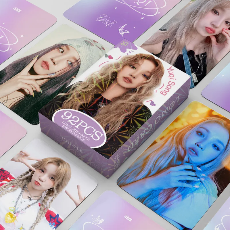 

92pcs/set Kpop GIDLE Song Yuqi Exquisite Photo Small Card Album Stickers LOMO Card Greeting Card YUQI Gift Postcard Photo Card