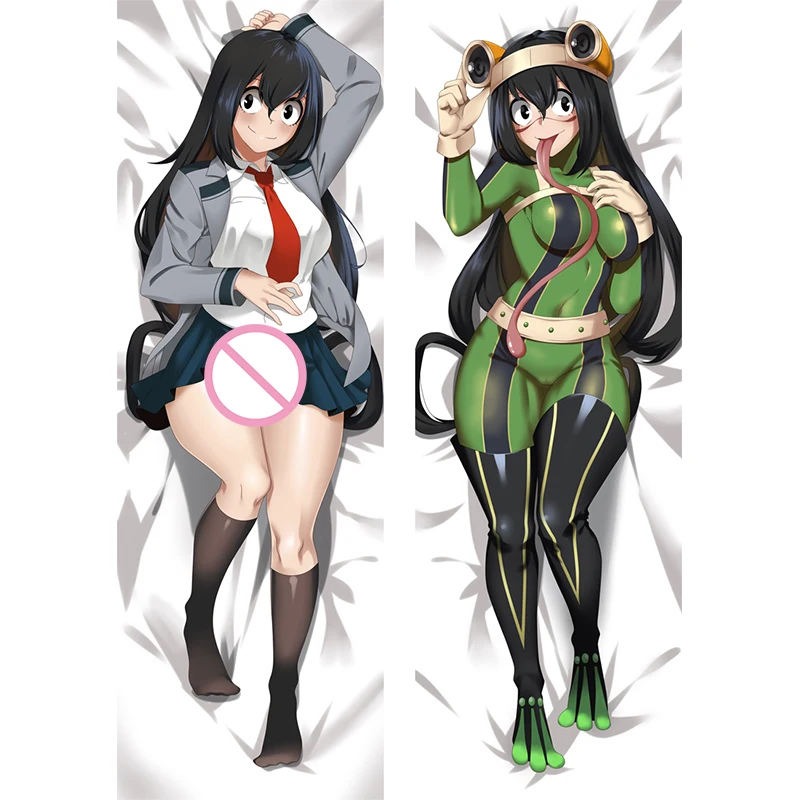 

2WAY My Hero Academia Asui Tsuyu Hugging Body Pillowcase Long Anime Cosplay Dakimakura Pillow Cover Case Otaku Room Decorative