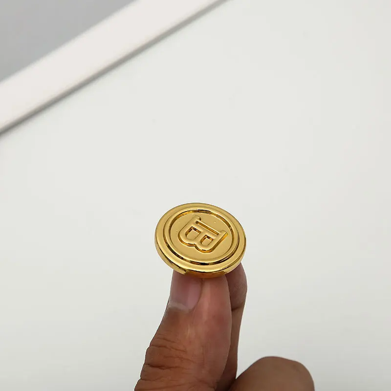Vintage Letter B Metal Button High Quality 10PCS Of British Style Uniform Button Hand Stitched Buttons 3